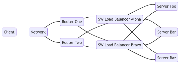 Hybrid solution with two routers